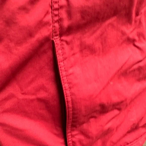 LL Bean Red Fleece Lined Jacket with Mountain Logo Size XL Hiking Winter Warm - Picture 7 of 16